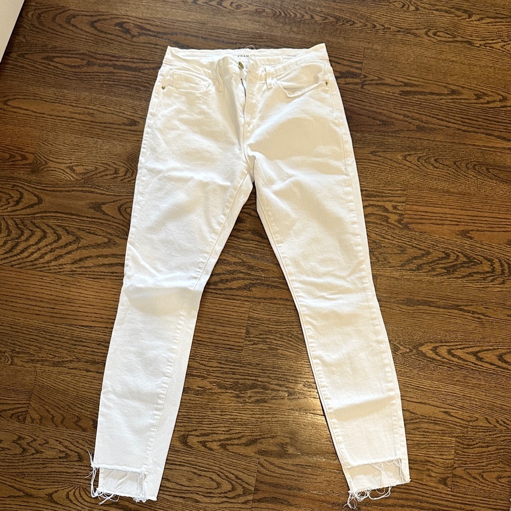 Frame Denim Women's White Skinny Jeans